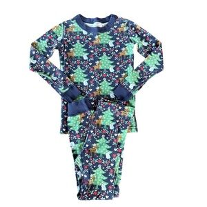 Hanna Andersson Magic Forest Christmas Pajamas Size 6-7